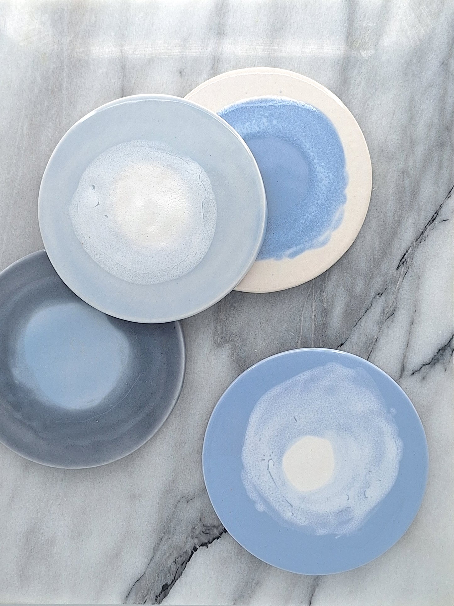 hand painted round coasters | spring storm