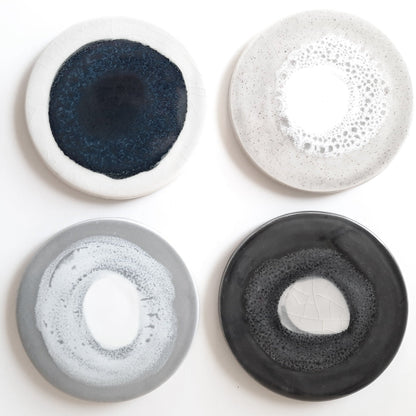 hand painted round coasters | smoke