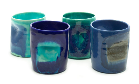 grip cups (set of 4) | multi blue