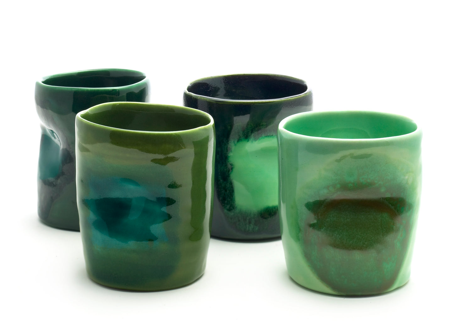 grip cups (set of 4) | multi green