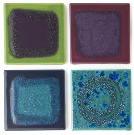 hand painted square coasters | midnight