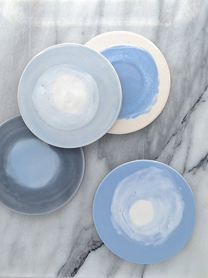 hand painted round coasters | spring storm